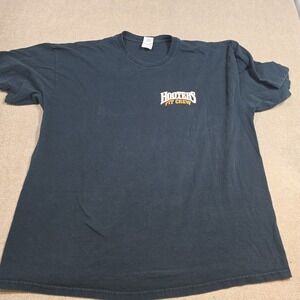 NWT Hooters Men's 2XL Black Pit Crew 2007 T-Shirt Racing Pin-up Girl 100% Cotton